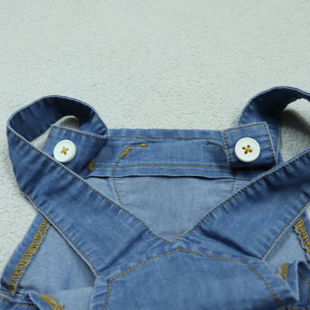 Babyhug Blue Disney Winnie the Pooh Pinafore Dress Baby Denim Ruffle 9-12M - Picture 3 of 8
